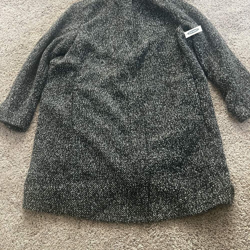 Old Navy Black and Gray Trench Coat